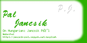 pal jancsik business card